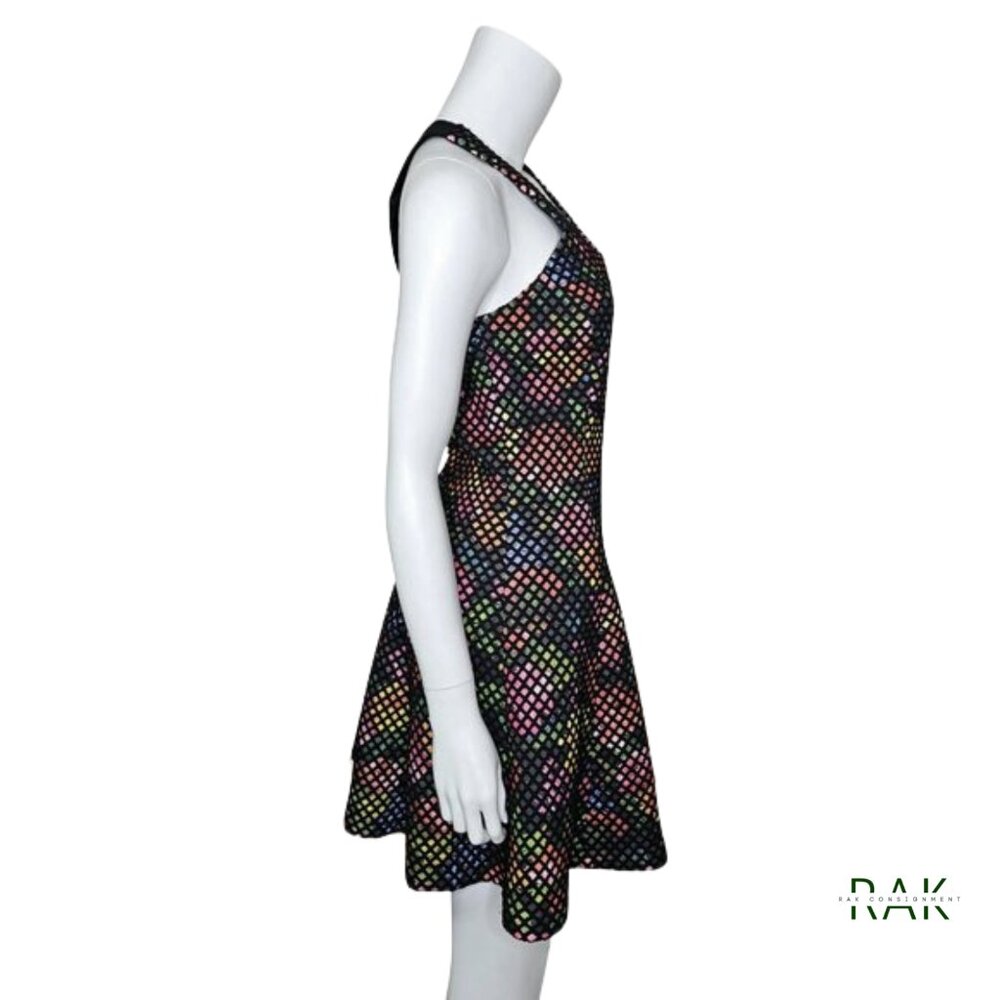 TRINA TURK "Renita" Multi-Colored Floral Netted Overlay Dress | Size S - Picture 4 of 5